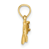 14K 2-D Textured SPEED BOAT Charm-K7799