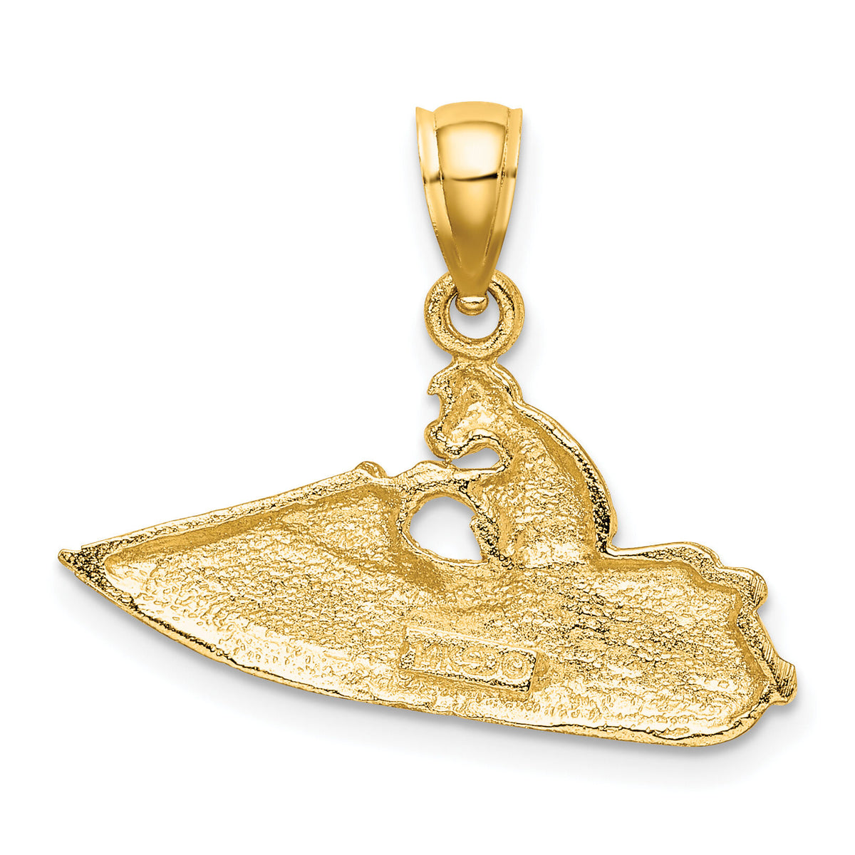 14K Textured 2-D Jet Ski Charm-K7800