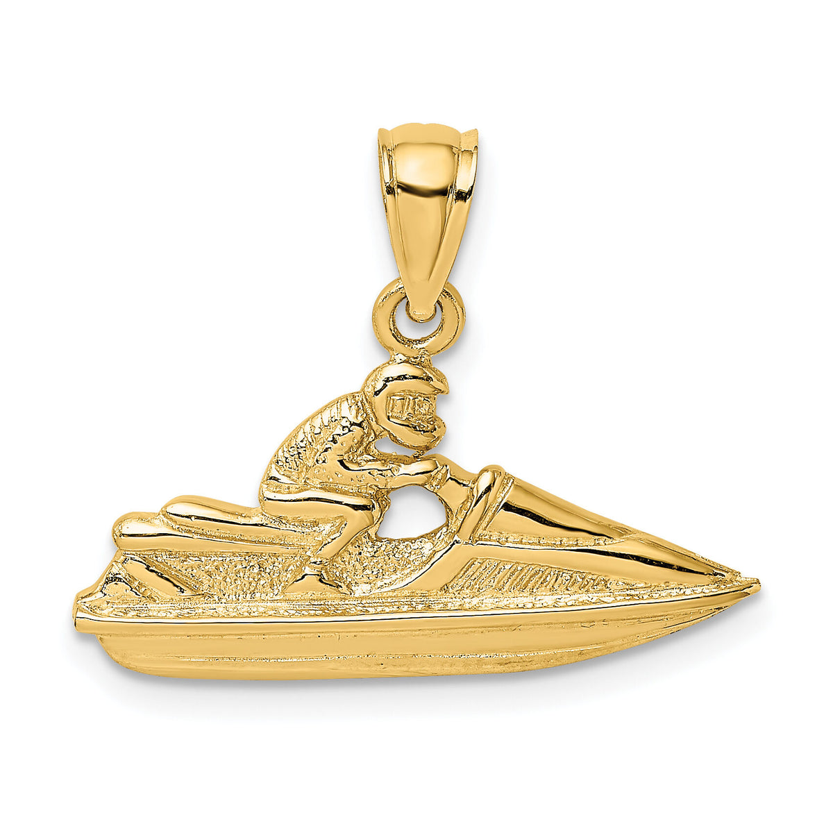 14K Textured 2-D Jet Ski Charm-K7800