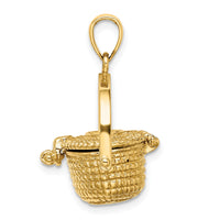 14K 3-D Nantucket Basket Charm-K7801