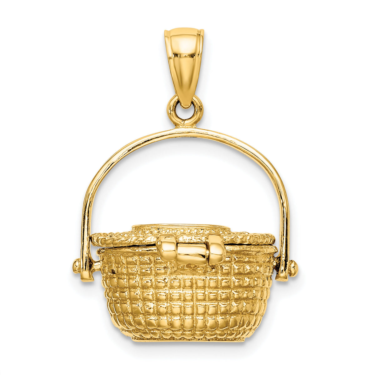 14K 3-D Nantucket Basket Charm-K7801