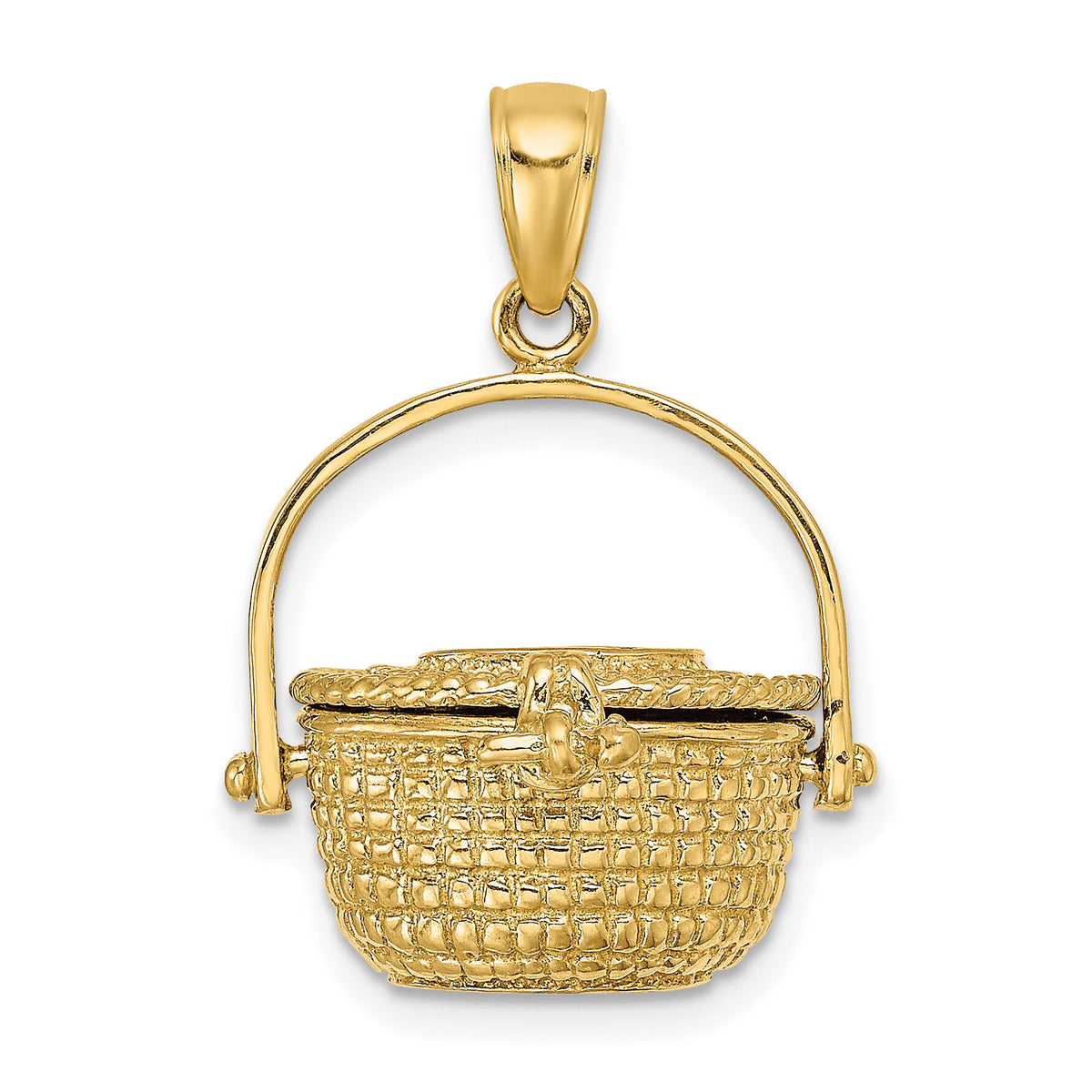14K 3-D Nantucket Basket Charm-K7801