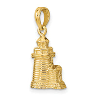 14K 3-D Brant Point Lighthouse Nantucket Harbor, Ma Charm-K7804