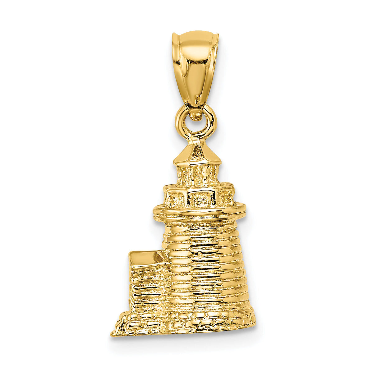 14K 3-D Brant Point Lighthouse Nantucket Harbor, Ma Charm-K7804