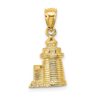 14K 3-D Brant Point Lighthouse Nantucket Harbor, Ma Charm-K7804