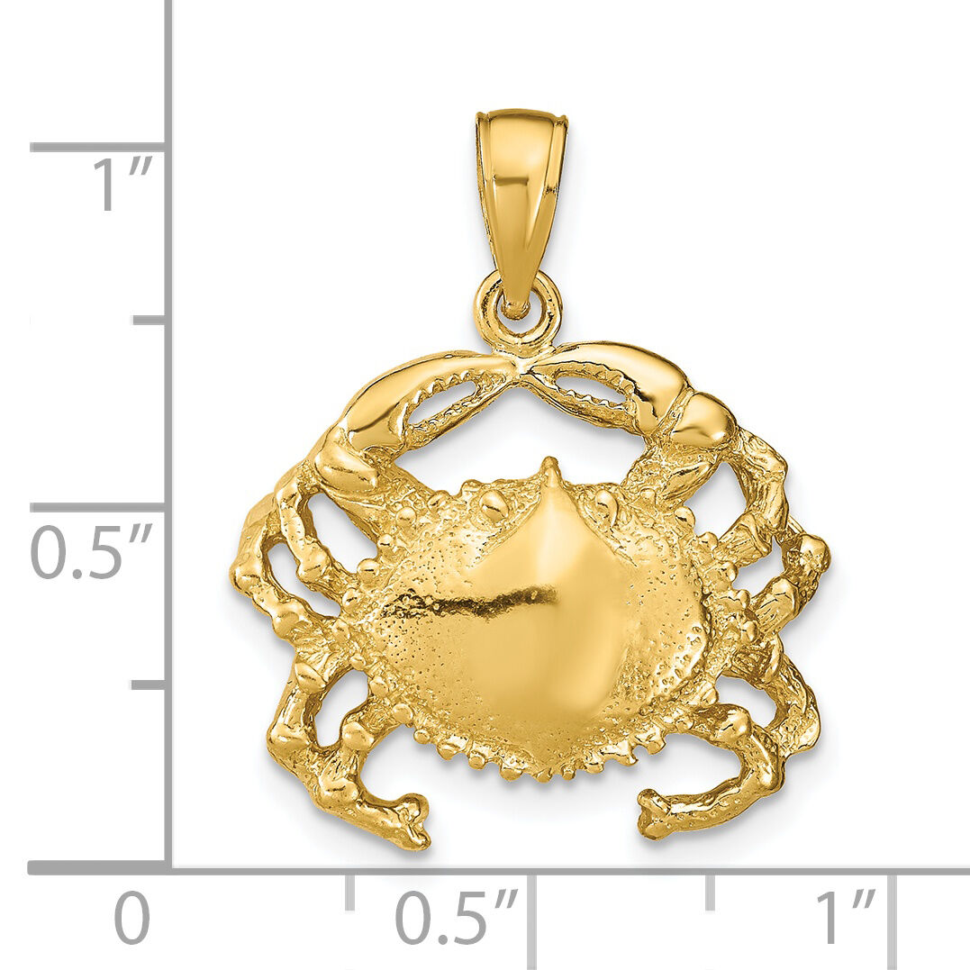 14k Crab Pendant-K7806