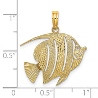 14K Polished Cut-Out Fish Charm-K7808
