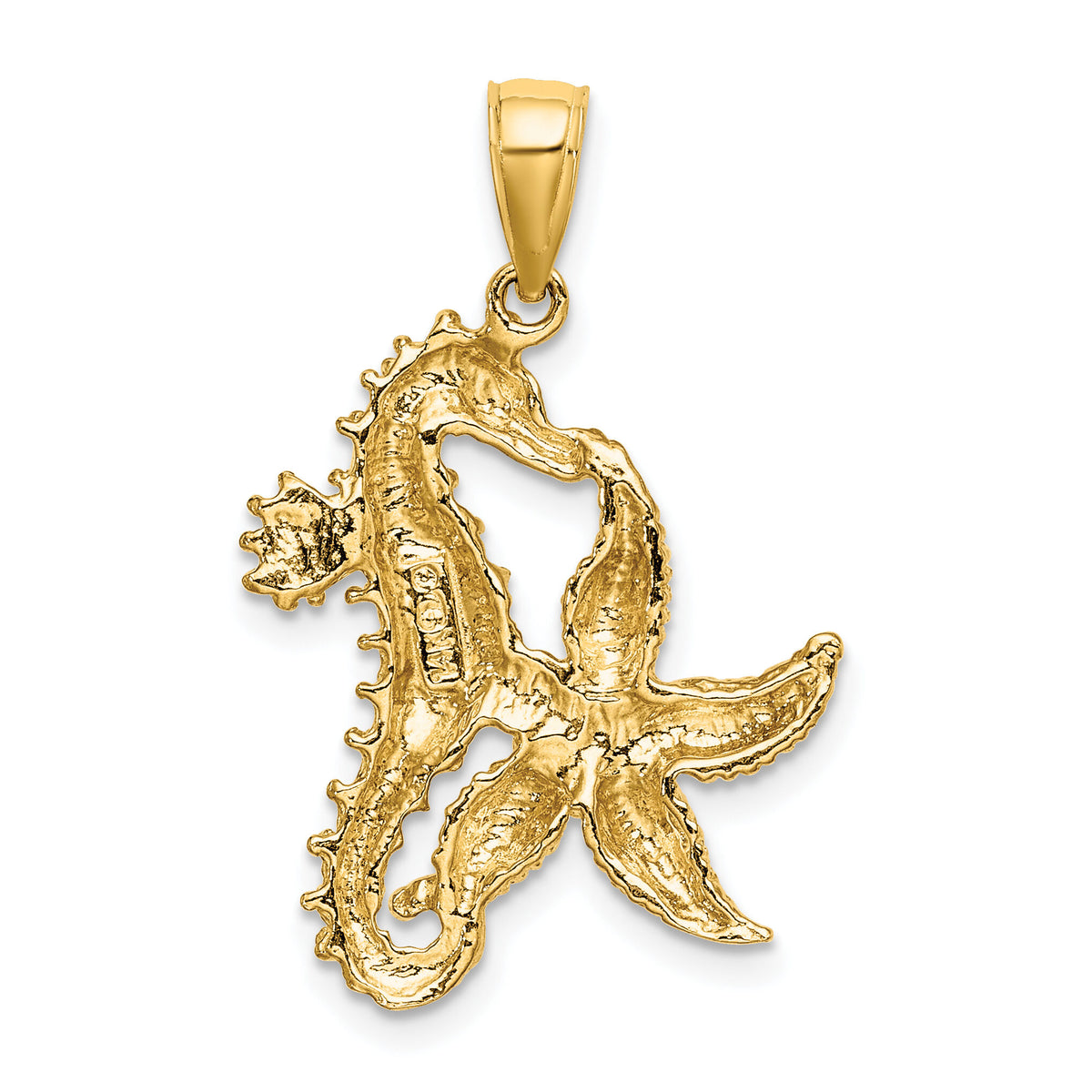 14K Starfish and Seahorse Charm-K7809