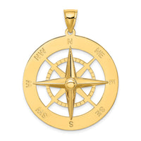 14K Nautical Compass Charm-K7810