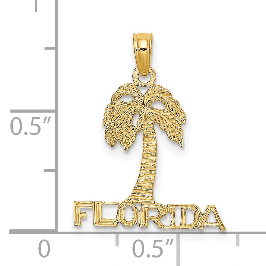 14K FLORIDA Palm Tree Charm-K7819