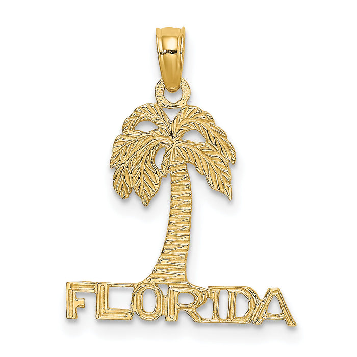 14K FLORIDA Palm Tree Charm-K7819