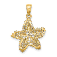 14K Starfish Filigree Charm-K7827