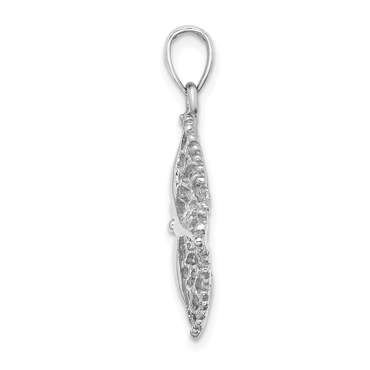 14K White Gold Starfish Filigree Charm-K7827W
