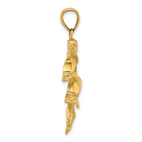 14K 2-D Three Dolphins Charm-K7828
