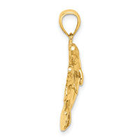 14K 2-D /Polished Two Manatees Charm-K7830