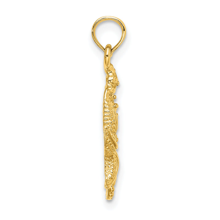 14K Starfish and Seahorse Charm-K7831