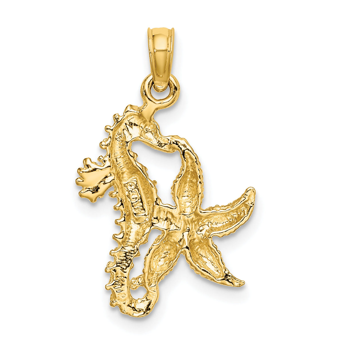 14K Starfish and Seahorse Charm-K7831