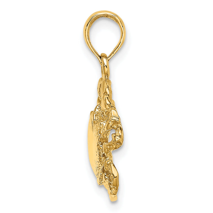 14K Crab Charm-K7835