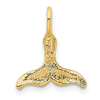 14K Polished Mini Whale Tail Charm-K7836