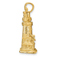 14k 3D Cape Cod Lighthouse Pendant-K7839