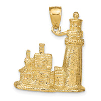 14k 3D Cape Cod Lighthouse Pendant-K7839