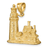 14k 3D Cape Cod Lighthouse Pendant-K7839
