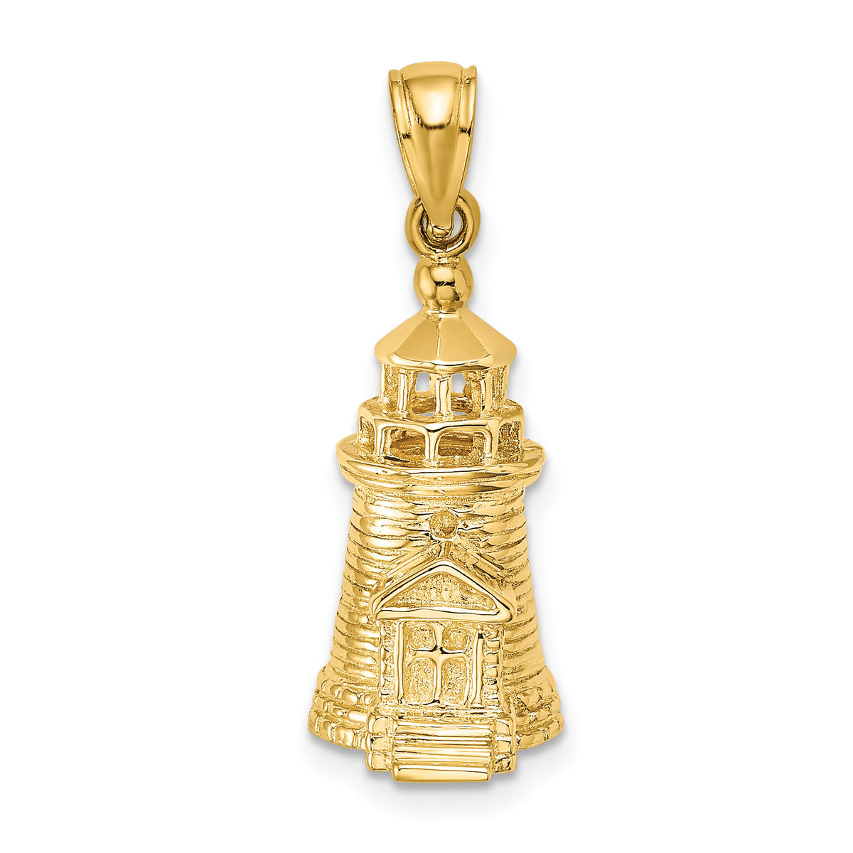 14K 3-D Brant Point Lighthouse Nantucket Harbor, Ma Charm-K7842