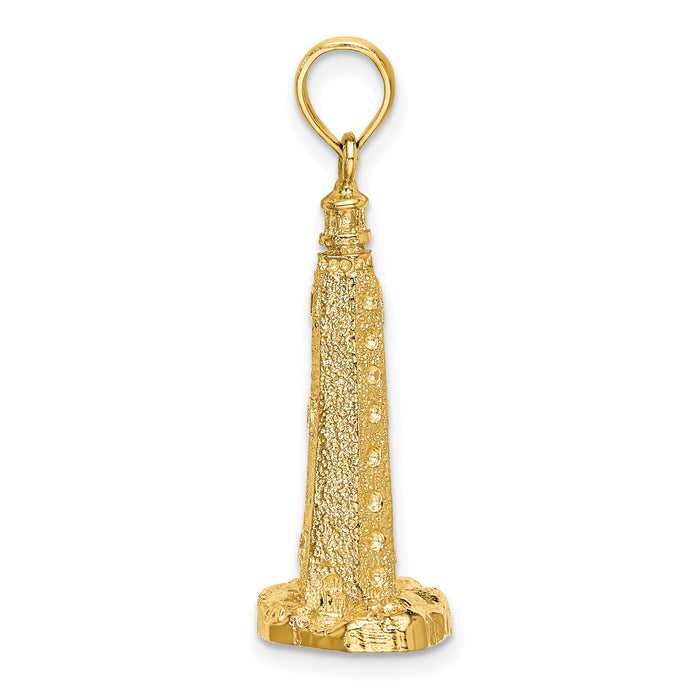 14K 3-D Cape Henlopen Lighthouse, De Charm-K7843