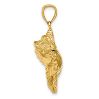 14K Textured Conch Shell Charm-K7845