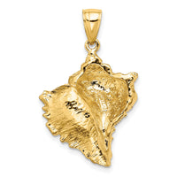 14K Textured Conch Shell Charm-K7845