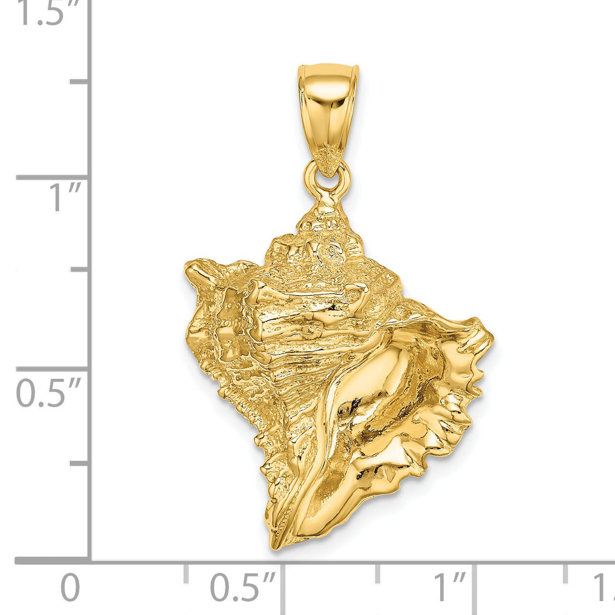 14K Textured Conch Shell Charm-K7845