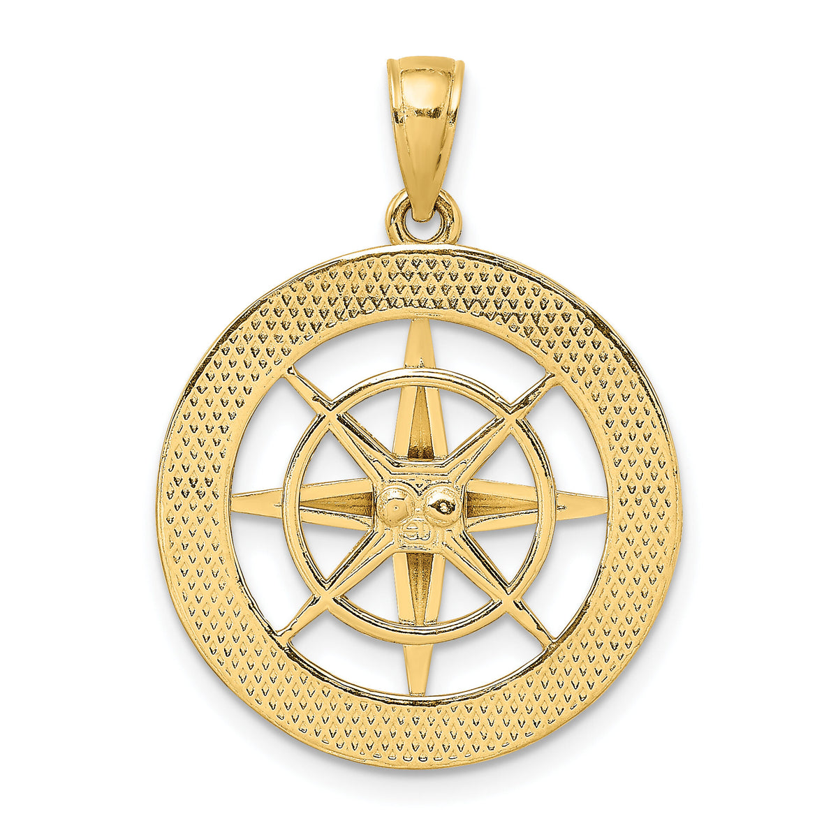 14K Nautical Compass Charm-K7846