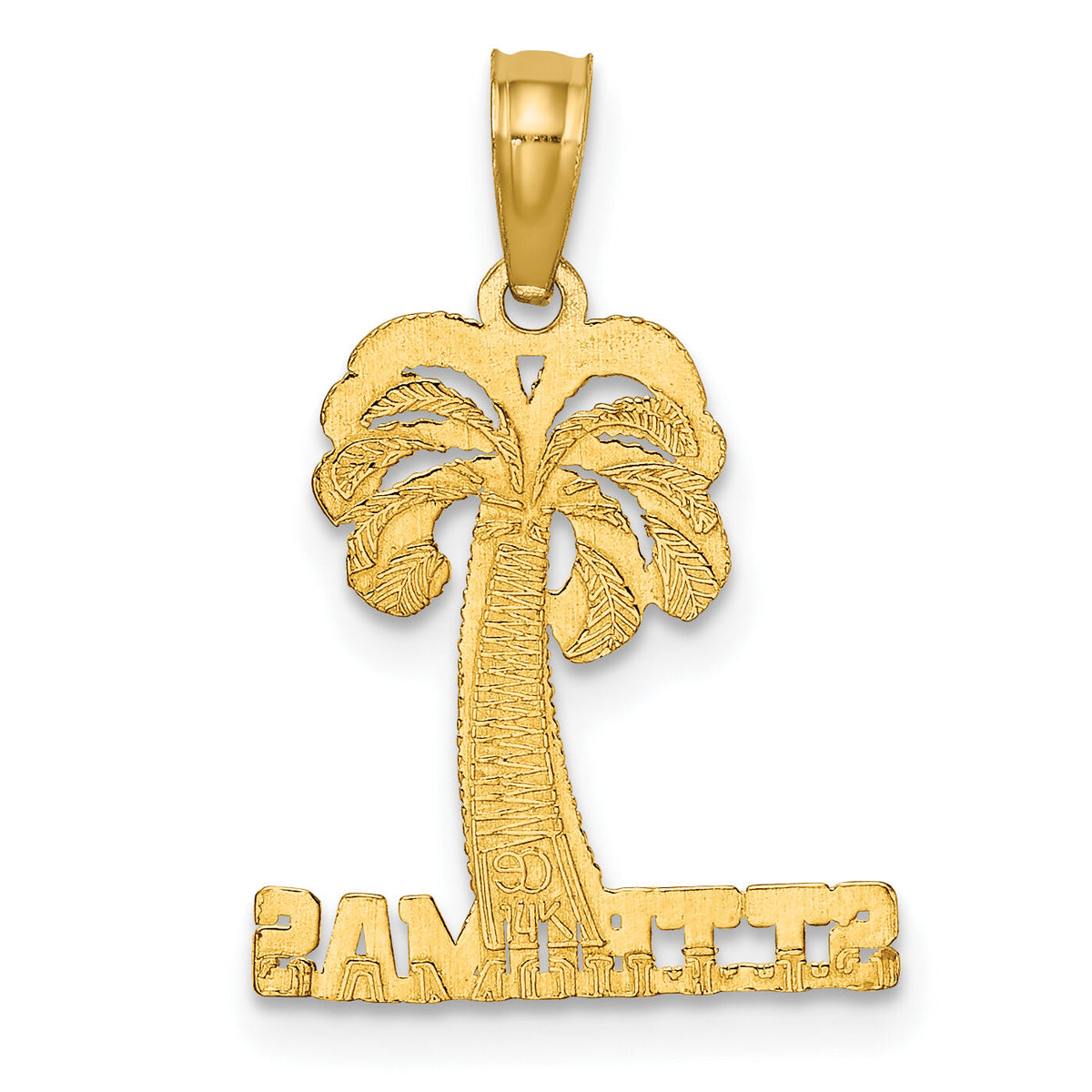 14K ST. THOMAS Under Palm Tree Charm-K7847