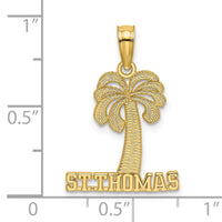 14K ST. THOMAS Under Palm Tree Charm-K7847