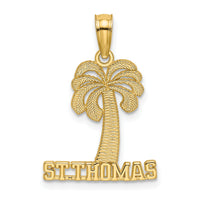 14K ST. THOMAS Under Palm Tree Charm-K7847