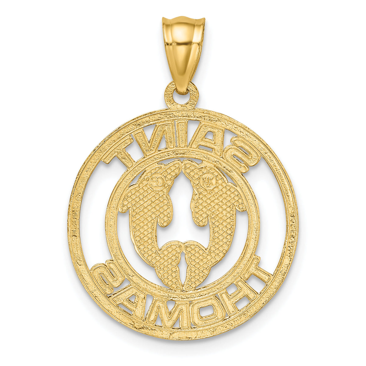 14K SAINT THOMAS w/ Dolphins Charm-K7849