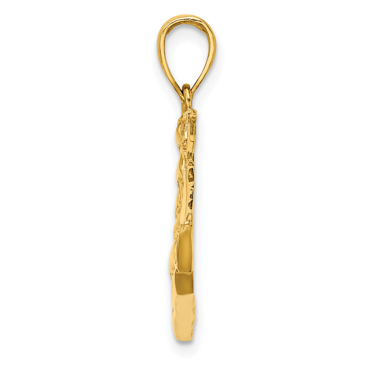 14K 2-D Polished Sailing Ship Charm-K7851