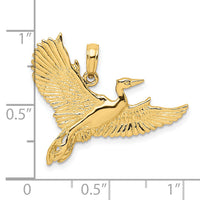 14K Flying Heron Bird Charm-K7852
