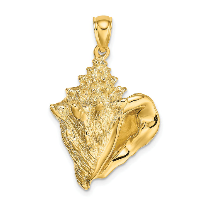 14K Conch Shell Charm-K7853