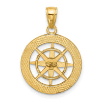 14K Nautical Compass Charm-K7856