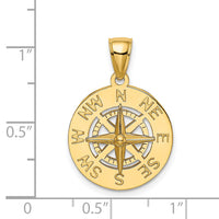 14K Nautical Compass Charm-K7856
