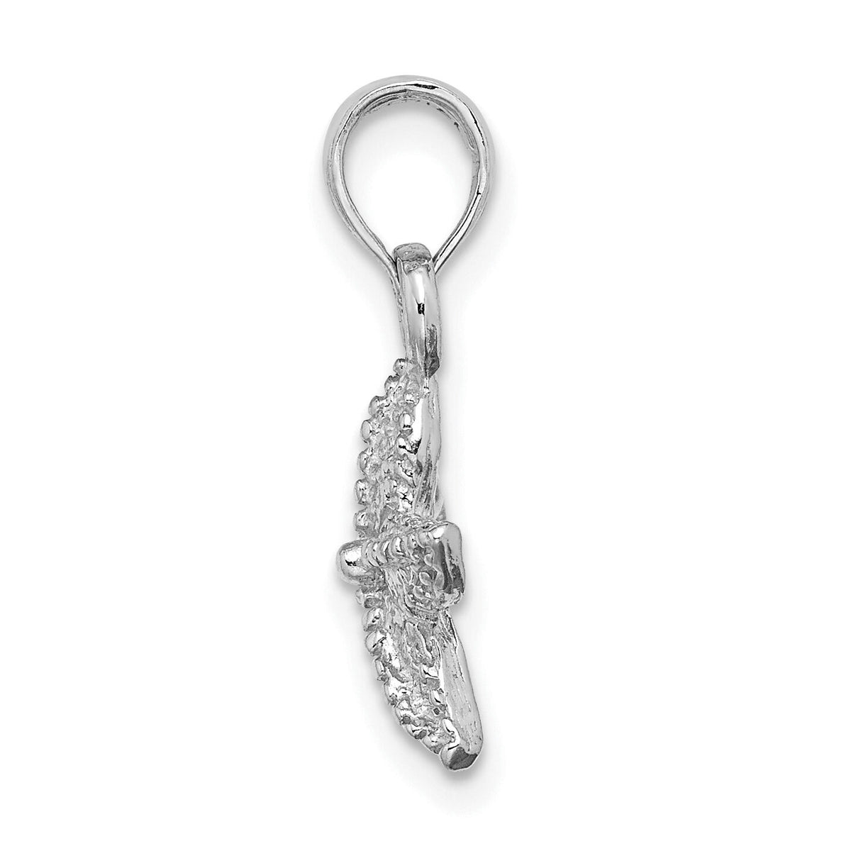 14K White Gold Starfish Charm-K7861W