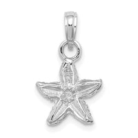 14K White Gold Starfish Charm-K7861W