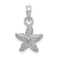 14K White Gold Starfish Charm-K7861W