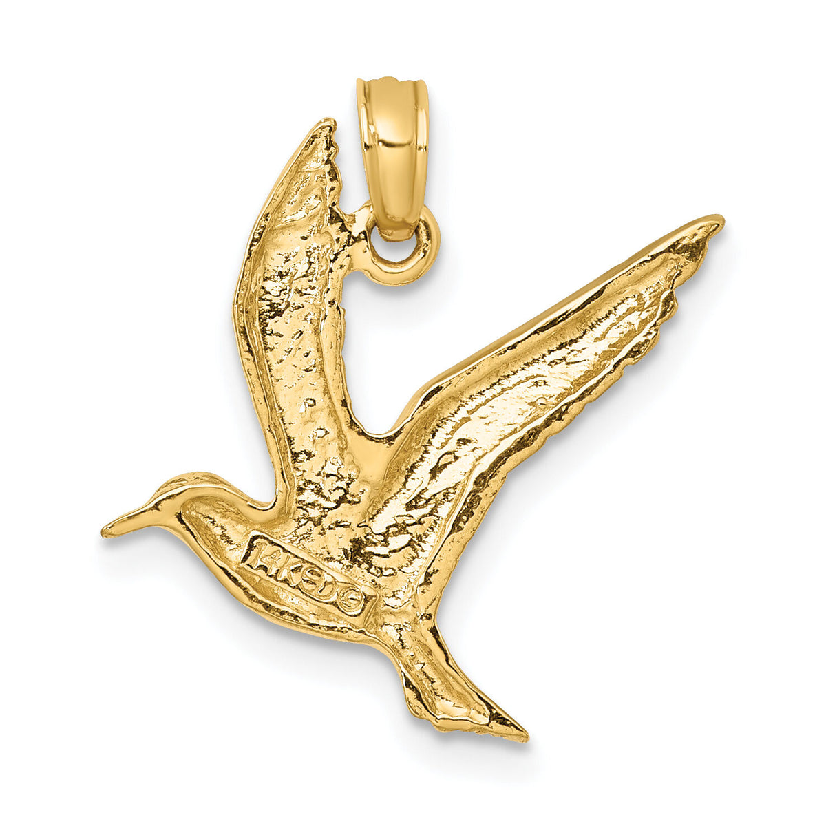 14K Polished Flying Seagull Charm-K7866