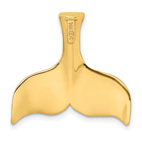 14K 3-D Polished Whale Tail Charm-K7870