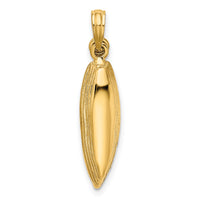 14K 3-D Boat W/Dangling Oars Charm-K7876
