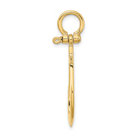 14K 3-D Polished Anchor Charm-K7878