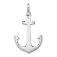 14K White Gold Polished 3-D Anchor Charm-K7878W