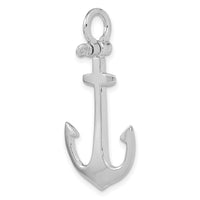 14K White Gold Polished 3-D Anchor Charm-K7878W